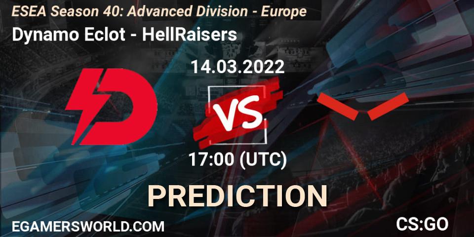 Dynamo Eclot - HellRaisers: Maç tahminleri. 14.03.22, CS2 (CS:GO), ESEA Season 40: Advanced Division - Europe