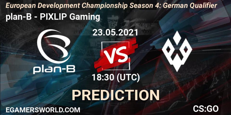 plan-B - PIXLIP Gaming: Maç tahminleri. 23.05.2021 at 18:30, Counter-Strike (CS2), European Development Championship Season 4: German Qualifier