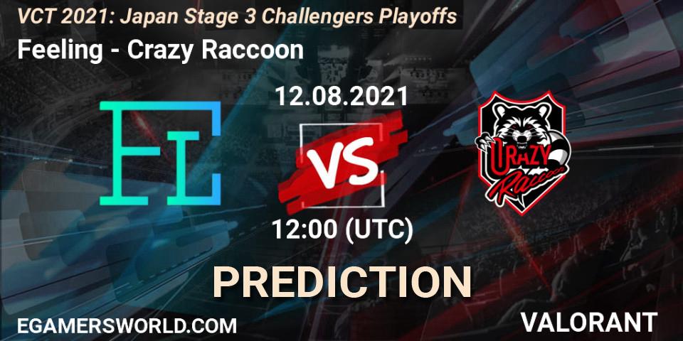 Feeling - Crazy Raccoon: Maç tahminleri. 12.08.2021 at 12:00, VALORANT, VCT 2021: Japan Stage 3 Challengers Playoffs