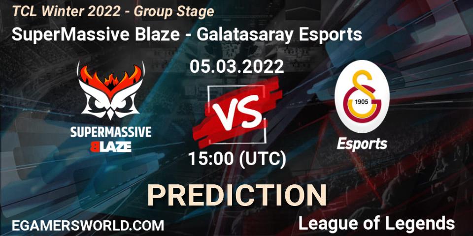 SuperMassive Blaze - Galatasaray Esports: Maç tahminleri. 05.03.22, LoL, TCL Winter 2022 - Group Stage