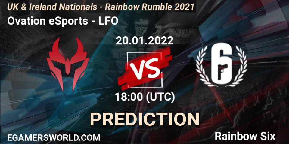 Ovation eSports - LFO: Maç tahminleri. 25.01.2022 at 18:00, Rainbow Six, UK & Ireland Nationals - Rainbow Rumble 2021