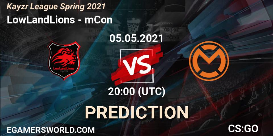 LowLandLions - mCon: Maç tahminleri. 05.05.2021 at 20:00, Counter-Strike (CS2), Kayzr League Spring 2021