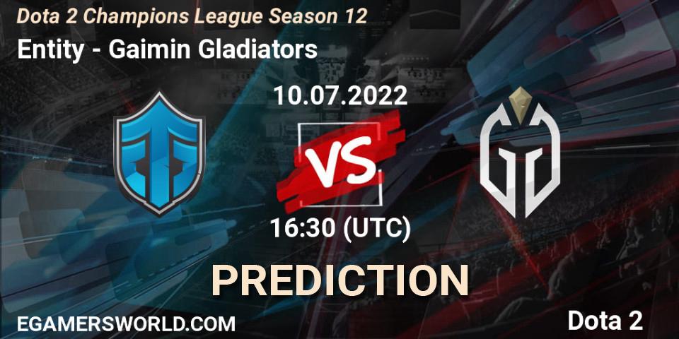 Entity - Gaimin Gladiators: Maç tahminleri. 10.07.22, Dota 2, Dota 2 Champions League Season 12