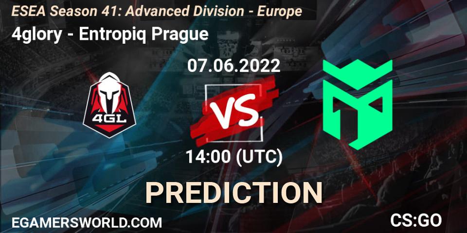 4glory - Entropiq Prague: Maç tahminleri. 07.06.2022 at 14:00, Counter-Strike (CS2), ESEA Season 41: Advanced Division - Europe