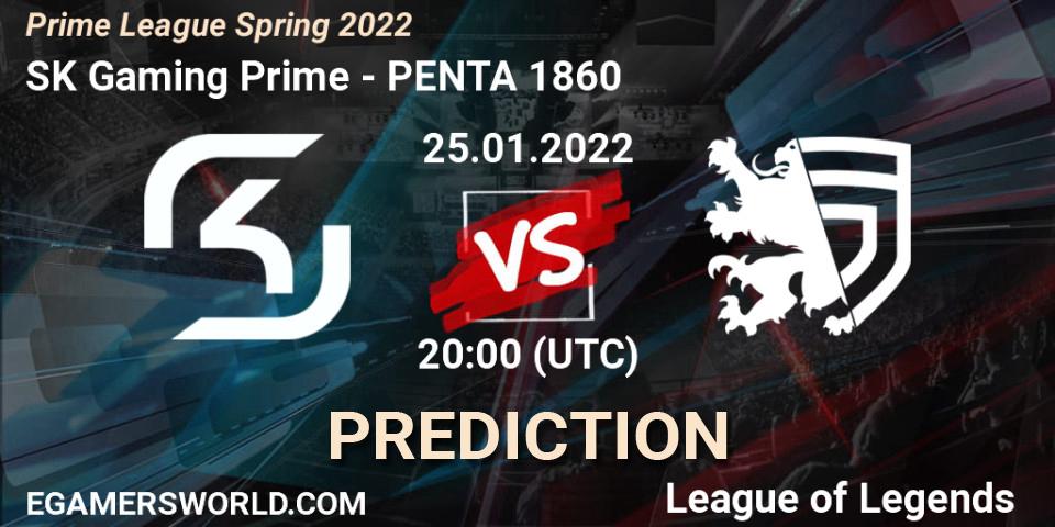 SK Gaming Prime - PENTA 1860: Maç tahminleri. 25.01.2022 at 20:00, LoL, Prime League Spring 2022