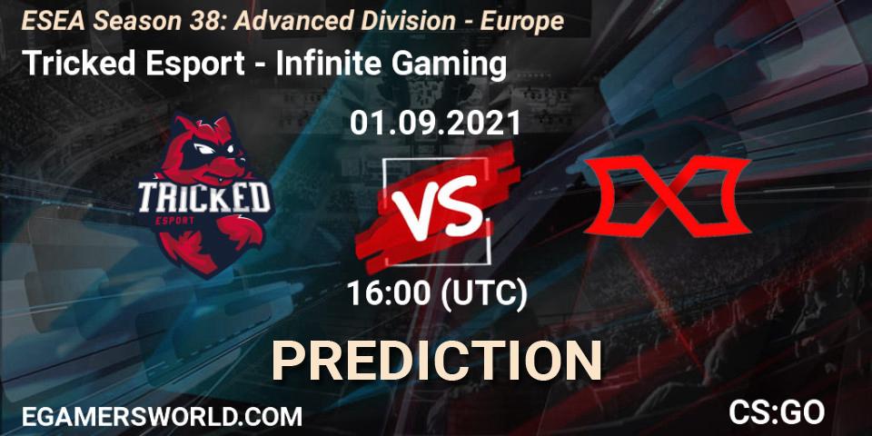Tricked Esport - Infinite Gaming: Maç tahminleri. 01.09.2021 at 16:00, Counter-Strike (CS2), ESEA Season 38: Advanced Division - Europe