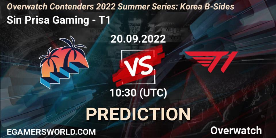 Sin Prisa Gaming - T1: Maç tahminleri. 20.09.22, Overwatch, Overwatch Contenders 2022 Summer Series: Korea B-Sides