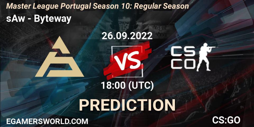 sAw - Byteway: Maç tahminleri. 26.09.2022 at 18:00, Counter-Strike (CS2), Master League Portugal Season 10: Regular Season