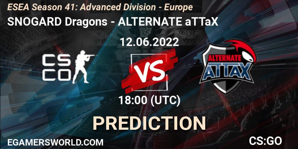 SNOGARD Dragons - ALTERNATE aTTaX: Maç tahminleri. 12.06.2022 at 18:00, Counter-Strike (CS2), ESEA Season 41: Advanced Division - Europe