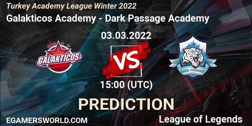 Galakticos Academy - Dark Passage Academy: Maç tahminleri. 03.03.2022 at 15:00, LoL, Turkey Academy League Winter 2022