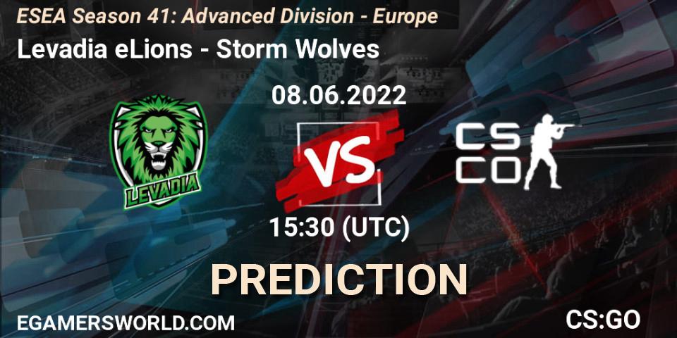 Levadia eLions - Storm Wolves: Maç tahminleri. 08.06.2022 at 15:30, Counter-Strike (CS2), ESEA Season 41: Advanced Division - Europe