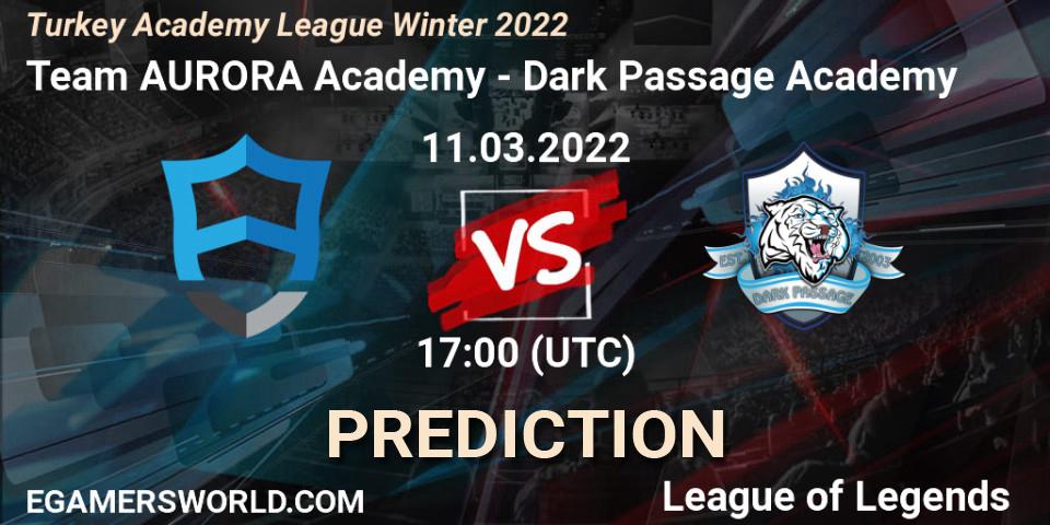 Team AURORA Academy - Dark Passage Academy: Maç tahminleri. 11.03.2022 at 18:00, LoL, Turkey Academy League Winter 2022