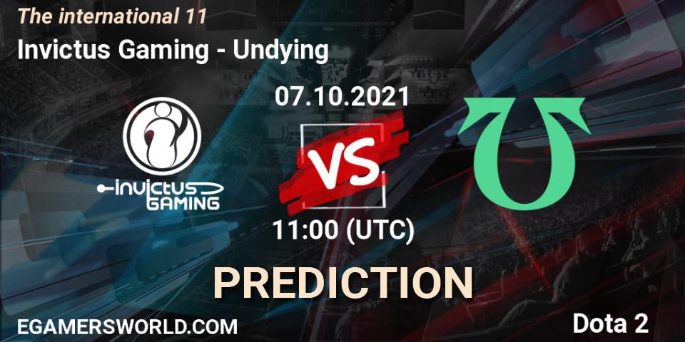 Invictus Gaming - Undying: Maç tahminleri. 07.10.2021 at 12:59, Dota 2, The Internationa 2021