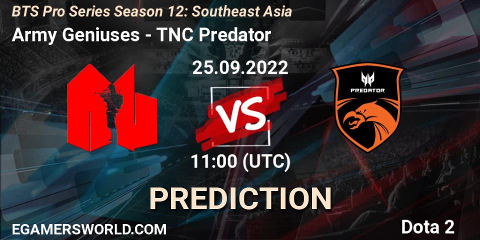 Army Geniuses - TNC Predator: Maç tahminleri. 25.09.22, Dota 2, BTS Pro Series Season 12: Southeast Asia