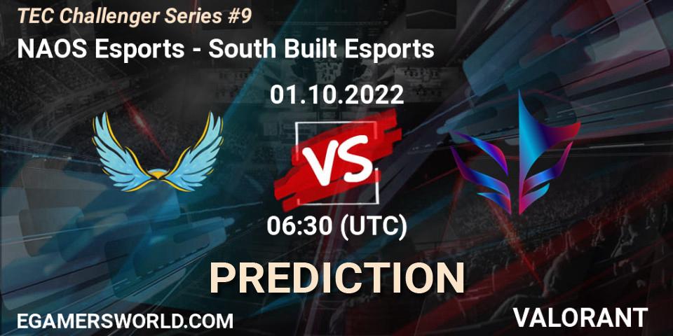 NAOS Esports - South Built Esports: Maç tahminleri. 01.10.2022 at 06:30, VALORANT, TEC Challenger Series #9