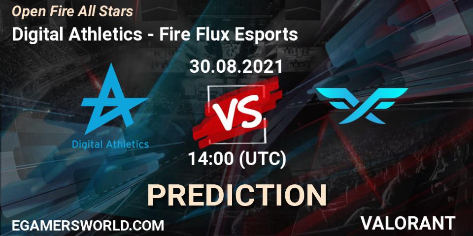 Digital Athletics - Fire Flux Esports: Maç tahminleri. 30.08.2021 at 18:30, VALORANT, Open Fire All Stars