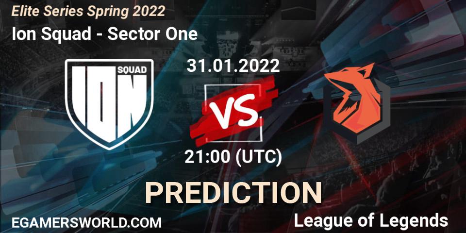 Ion Squad - Sector One: Maç tahminleri. 31.01.2022 at 21:00, LoL, Elite Series Spring 2022