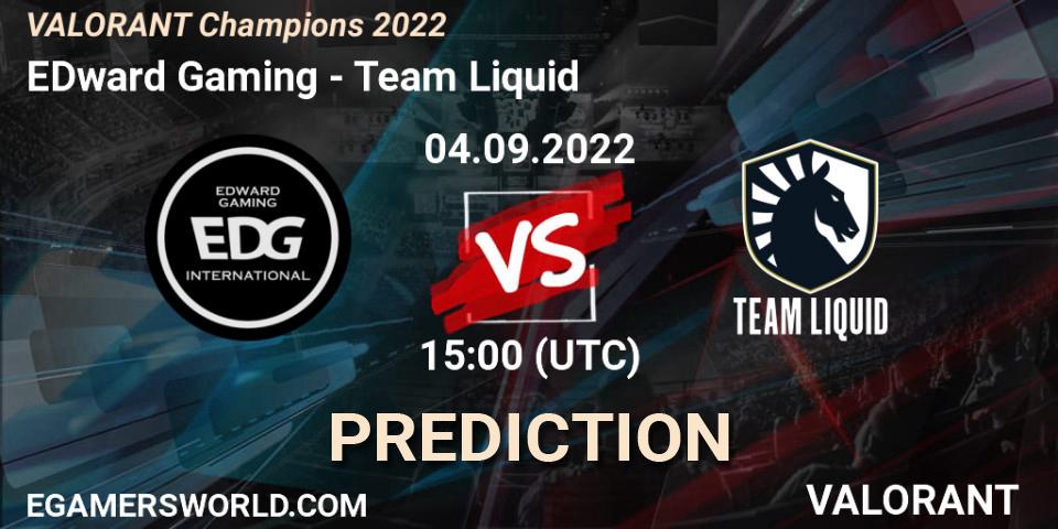 EDward Gaming - Team Liquid: Maç tahminleri. 04.09.22, VALORANT, VALORANT Champions 2022