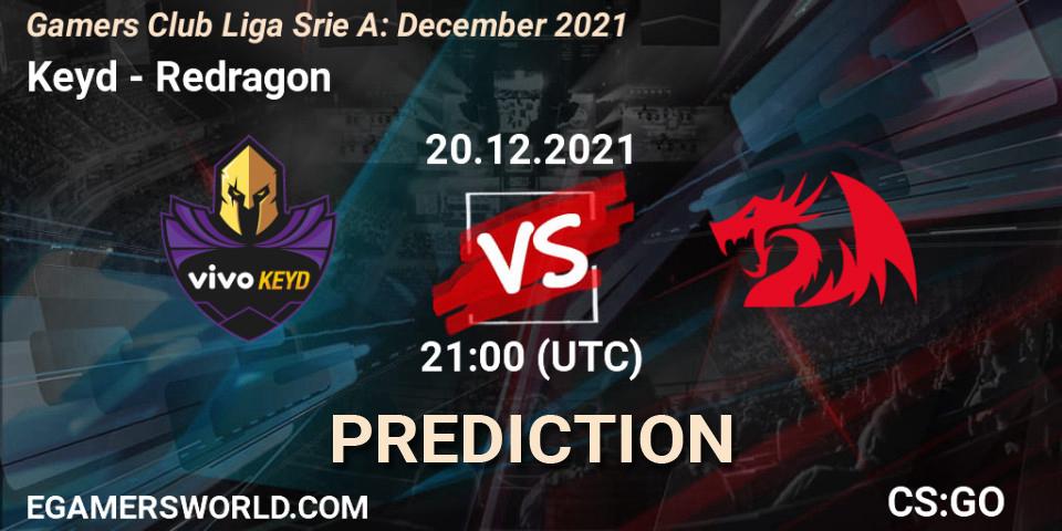 Keyd - Redragon: Maç tahminleri. 20.12.21, CS2 (CS:GO), Gamers Club Liga Série A: December 2021