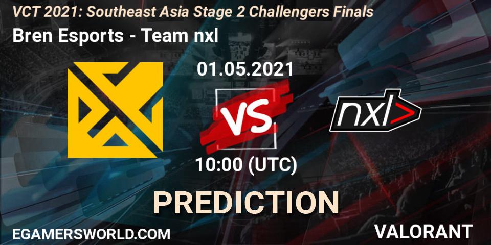 Bren Esports - Team nxl: Maç tahminleri. 01.05.2021 at 10:00, VALORANT, VCT 2021: Southeast Asia Stage 2 Challengers Finals