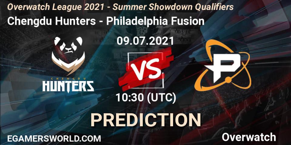 Chengdu Hunters - Philadelphia Fusion: Maç tahminleri. 09.07.2021 at 10:30, Overwatch, Overwatch League 2021 - Summer Showdown Qualifiers