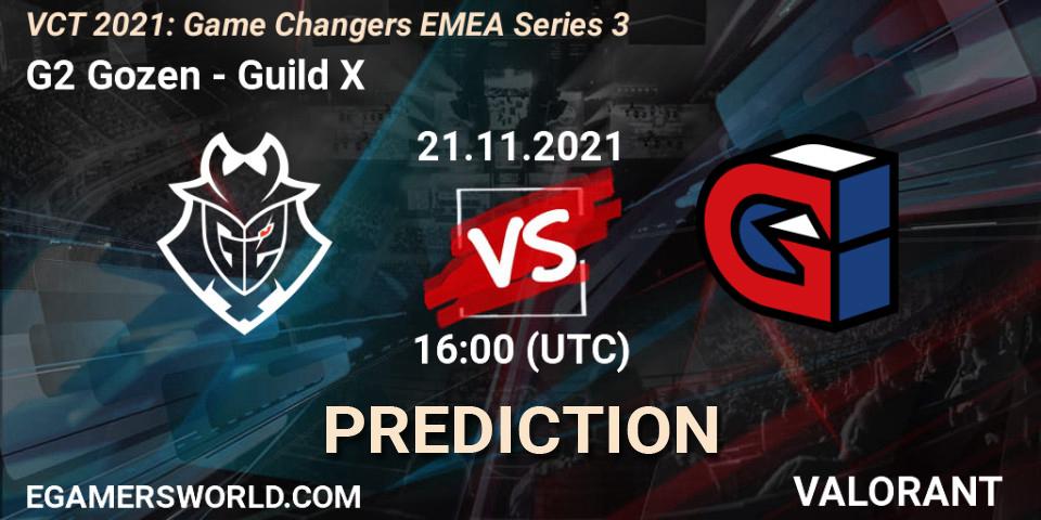 G2 Gozen - Guild X: Maç tahminleri. 21.11.2021 at 16:00, VALORANT, VCT 2021: Game Changers EMEA Series 3