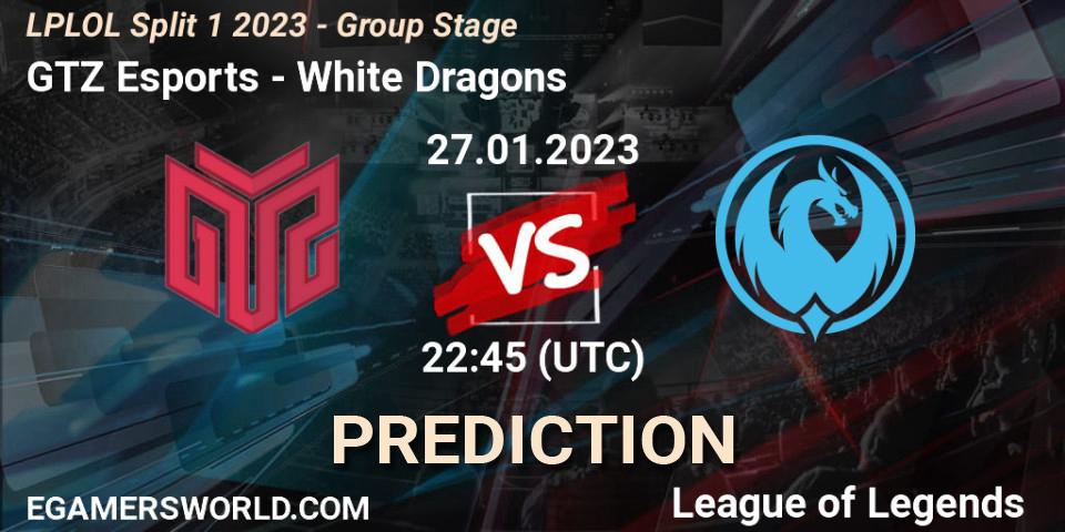 GTZ Bulls - White Dragons: Maç tahminleri. 27.01.23, LoL, LPLOL Split 1 2023 - Group Stage