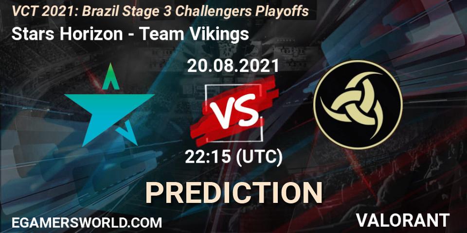 Stars Horizon - Team Vikings: Maç tahminleri. 20.08.2021 at 23:00, VALORANT, VCT 2021: Brazil Stage 3 Challengers Playoffs