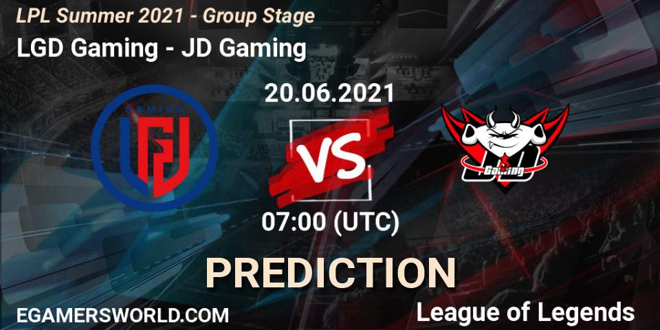 LGD Gaming - JD Gaming: Maç tahminleri. 20.06.21, LoL, LPL Summer 2021 - Group Stage