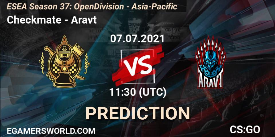 Checkmate - Aravt: Maç tahminleri. 09.07.2021 at 12:30, Counter-Strike (CS2), ESEA Season 37: Open Division - Asia-Pacific