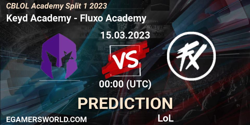 Keyd Academy - Fluxo Academy: Maç tahminleri. 15.03.2023 at 00:00, LoL, CBLOL Academy Split 1 2023