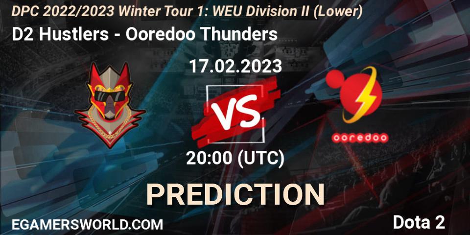D2 Hustlers - Ooredoo Thunders: Maç tahminleri. 17.02.23, Dota 2, DPC 2022/2023 Winter Tour 1: WEU Division II (Lower)