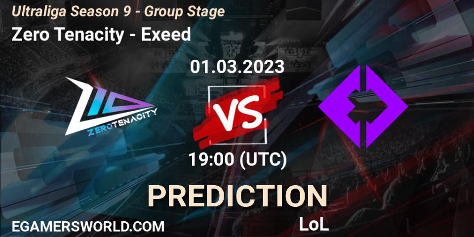 Zero Tenacity - Exeed: Maç tahminleri. 01.03.23, LoL, Ultraliga Season 9 - Group Stage