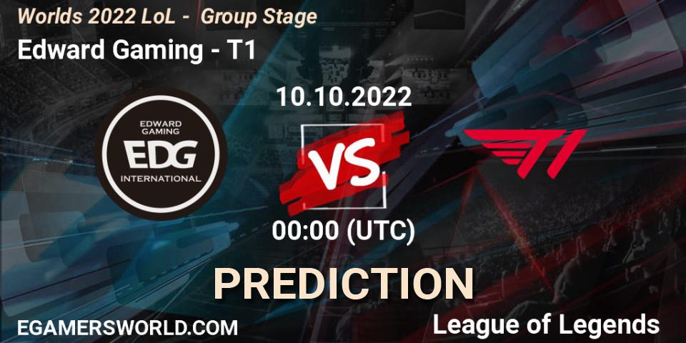 Edward Gaming - T1: Maç tahminleri. 14.10.2022 at 00:00, LoL, Worlds 2022 LoL - Group Stage