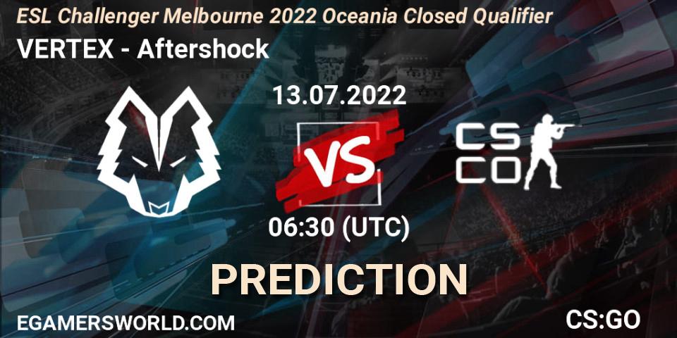 VERTEX - Aftershock: Maç tahminleri. 13.07.2022 at 06:30, Counter-Strike (CS2), ESL Challenger Melbourne 2022 Oceania Closed Qualifier