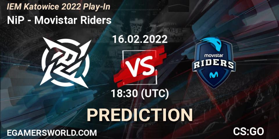 NiP - Movistar Riders: Maç tahminleri. 16.02.2022 at 19:00, Counter-Strike (CS2), IEM Katowice 2022 Play-In