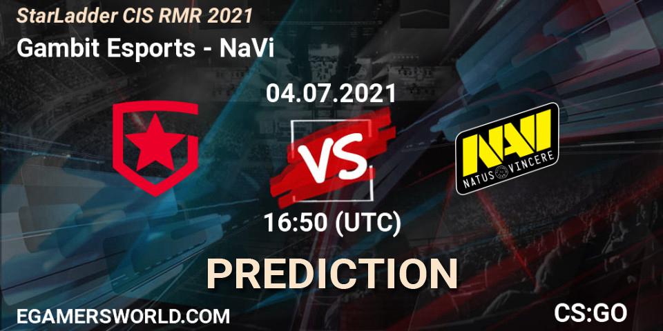 Gambit Esports - NaVi: Maç tahminleri. 04.07.21, CS2 (CS:GO), StarLadder CIS RMR 2021
