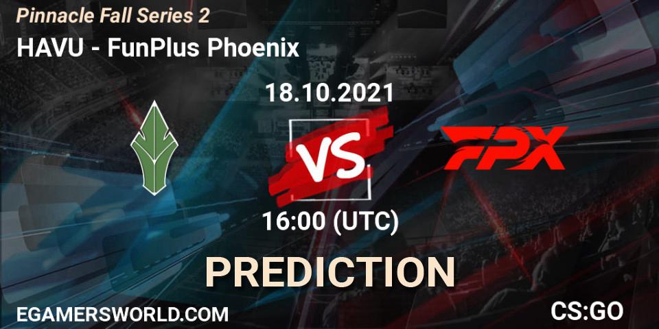 HAVU - FunPlus Phoenix: Maç tahminleri. 18.10.2021 at 16:00, Counter-Strike (CS2), Pinnacle Fall Series #2