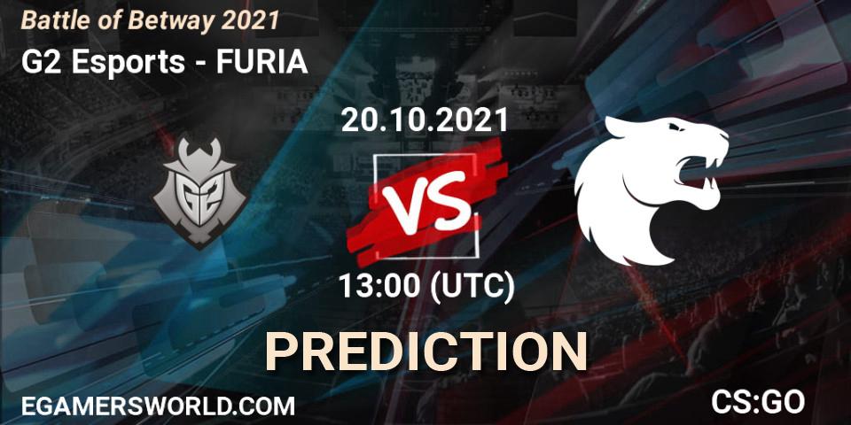 G2 Esports - FURIA: Maç tahminleri. 20.10.2021 at 13:10, Counter-Strike (CS2), Battle of Betway 2021