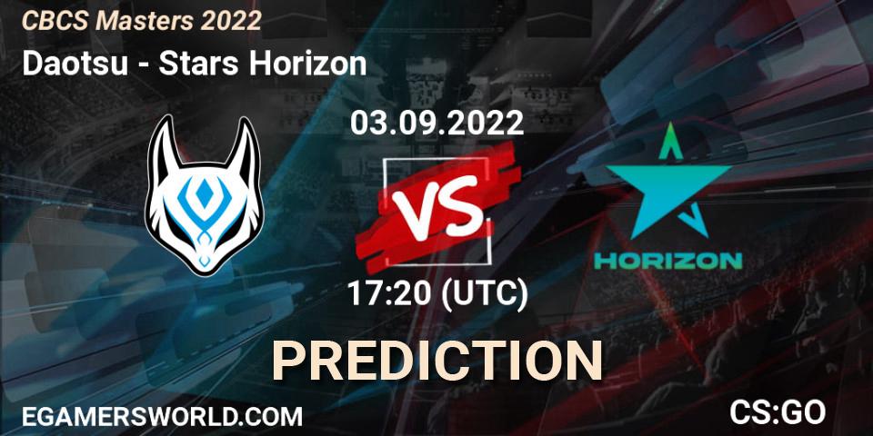 Daotsu - Stars Horizon: Maç tahminleri. 03.09.2022 at 17:20, Counter-Strike (CS2), CBCS Masters 2022