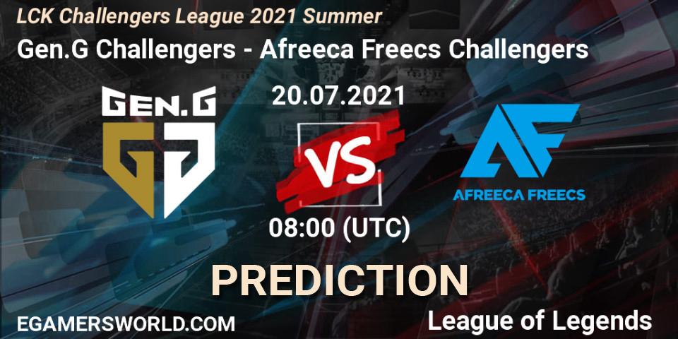 Gen.G Challengers - Afreeca Freecs Challengers: Maç tahminleri. 20.07.2021 at 09:00, LoL, LCK Challengers League 2021 Summer