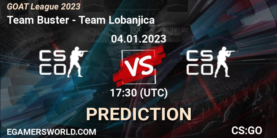Team Buster - Team Lobanjica: Maç tahminleri. 04.01.2023 at 17:30, Counter-Strike (CS2), GOAT League 2023