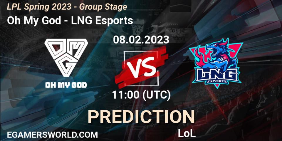 Oh My God - LNG Esports: Maç tahminleri. 08.02.23, LoL, LPL Spring 2023 - Group Stage