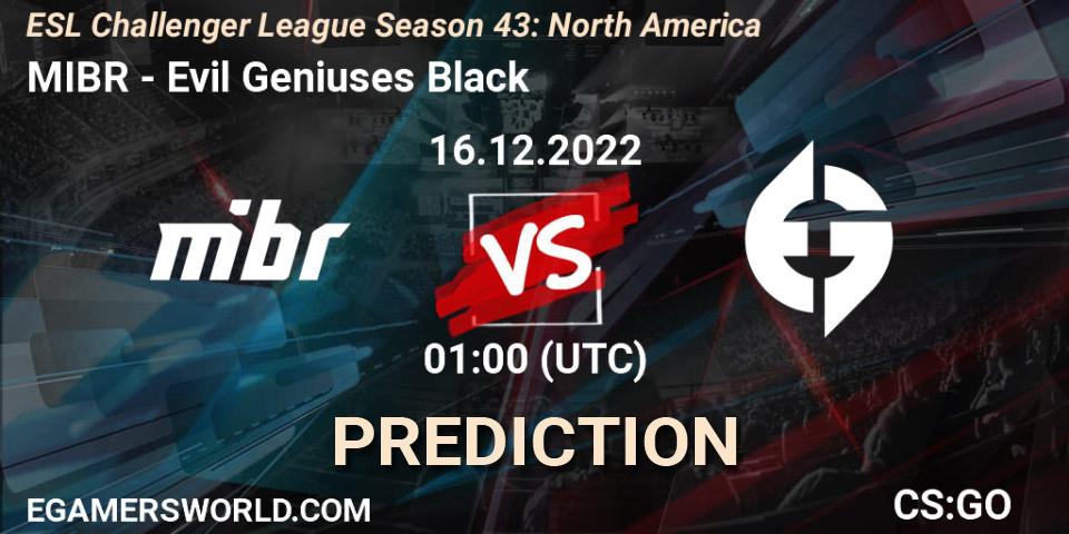 MIBR - Evil Geniuses Black: Maç tahminleri. 16.12.2022 at 01:00, Counter-Strike (CS2), ESL Challenger League Season 43: North America