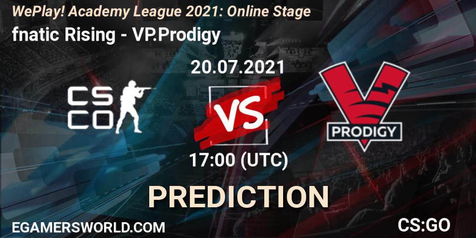 fnatic Rising - VP.Prodigy: Maç tahminleri. 20.07.2021 at 17:35, Counter-Strike (CS2), WePlay Academy League Season 1: Online Stage