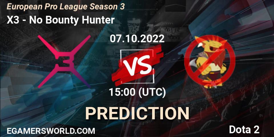 X3 - No Bounty Hunter: Maç tahminleri. 07.10.2022 at 14:59, Dota 2, European Pro League Season 3 