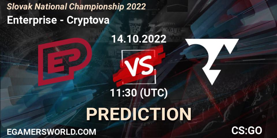 Enterprise - Cryptova: Maç tahminleri. 14.10.2022 at 11:50, Counter-Strike (CS2), Slovak National Championship 2022