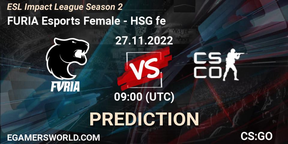 FURIA Esports Female - HSG: Maç tahminleri. 27.11.2022 at 09:00, Counter-Strike (CS2), ESL Impact League Season 2