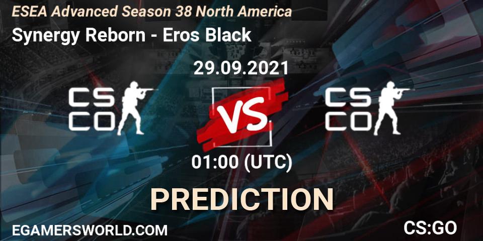 Synergy Reborn - Eros Black: Maç tahminleri. 29.09.2021 at 01:10, Counter-Strike (CS2), ESEA Advanced Season 38 North America
