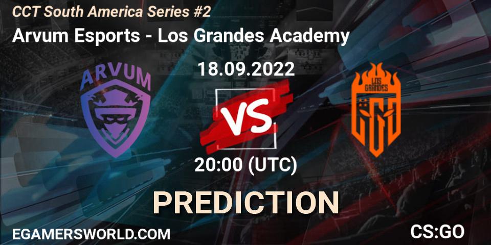 Arvum Esports - Los Grandes Academy: Maç tahminleri. 18.09.2022 at 21:10, Counter-Strike (CS2), CCT South America Series #2